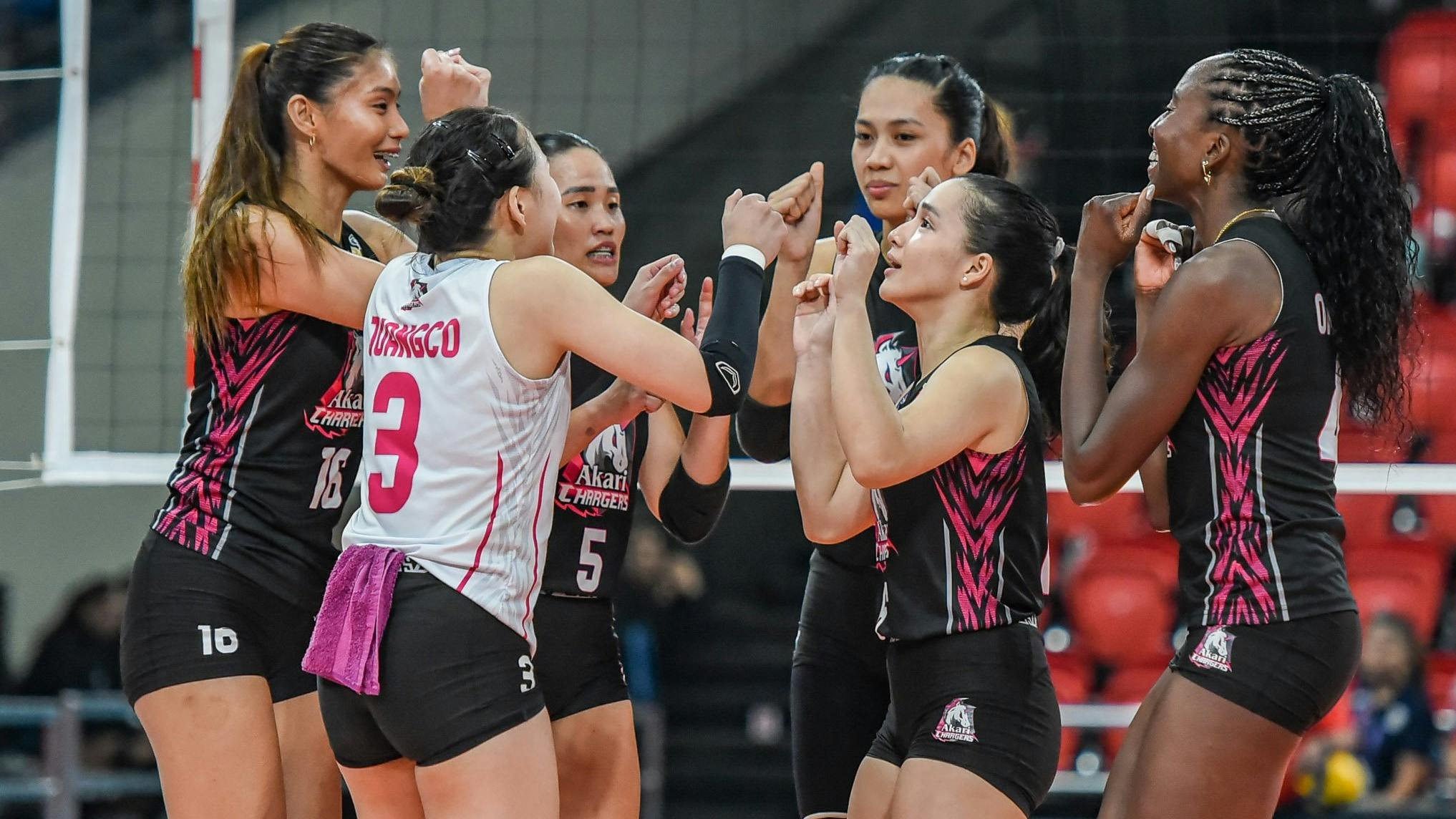 PVL: League-leading Akari moves a win away from prelims sweep with four-set thumping of sister team Nxled